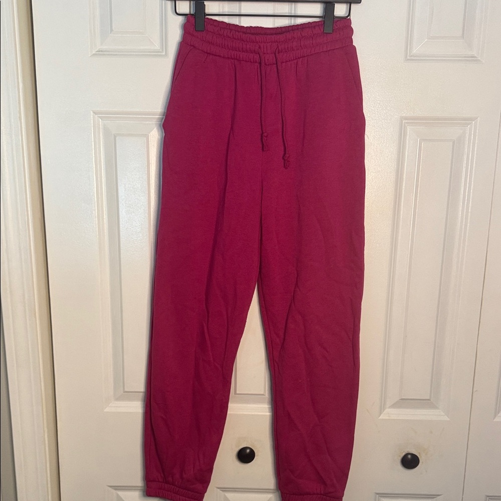 Zara Fuchsia Elastic Waist Pants
